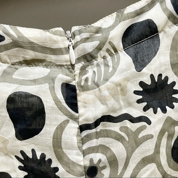 CHARLIE JOE Women’s Beige Abstract Floral Print Shift Dress Bell Sleeves Size M - Picture 4 of 7